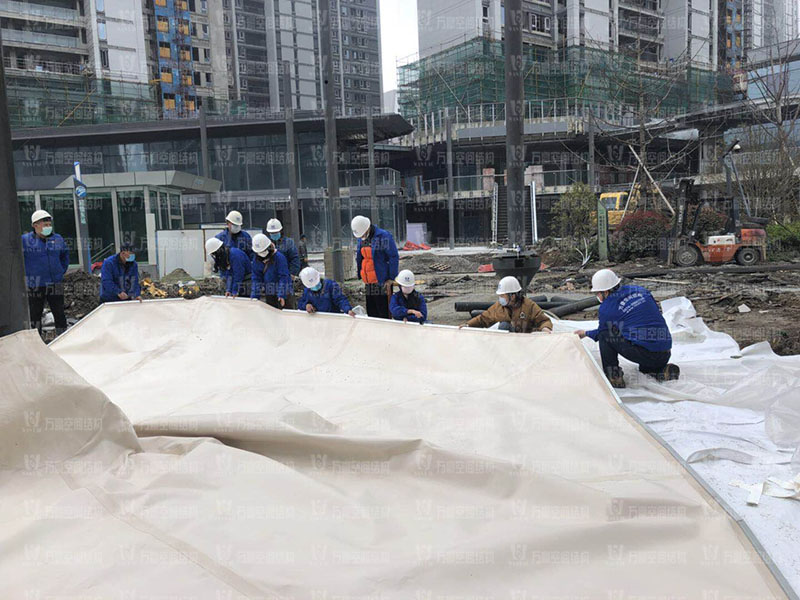 五鄉地鐵站傘狀PTFE膜結構工程