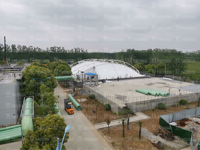 淮安鹽化新材料產(chǎn)業(yè)園區(qū)污水處理廠膜結(jié)構(gòu)項目竣工 淮安鹽化新材料產(chǎn)業(yè)園區(qū)污水處理廠膜結(jié)構(gòu)項目竣工