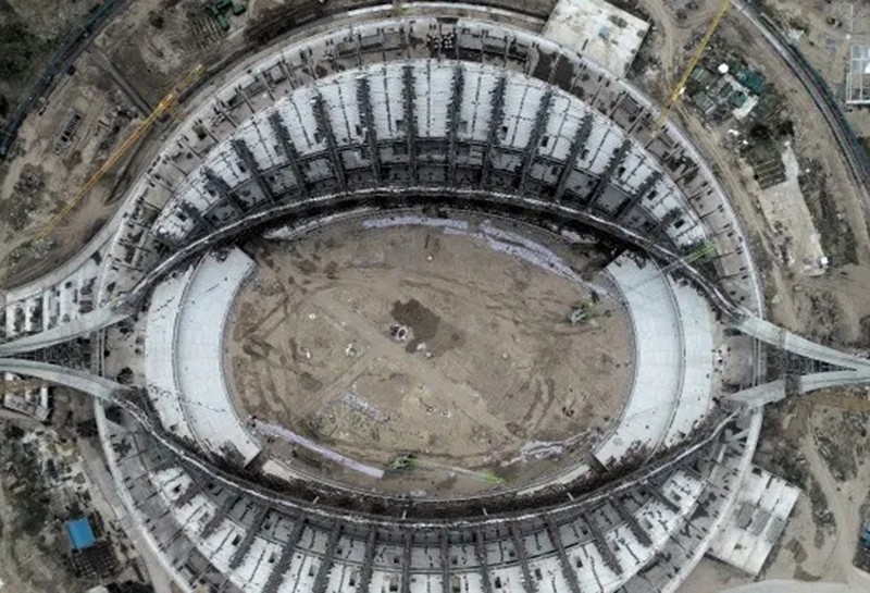 援建柬埔寨體育場 索網張拉圓滿完成 援建柬埔寨體育場 索網張拉圓滿完成