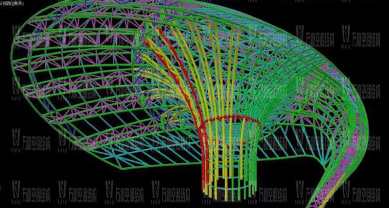 威海經貿交流中心工程-大貝殼項目鋼結構施工中 威海經貿交流中心工程-大貝殼項目鋼結構施工中