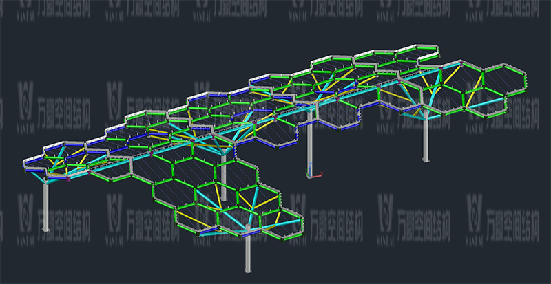 樂清鐵定溜溜樂園膜結構工程位于浙江省溫州市樂清市，項目鋼膜結構雨棚包括6號商業街蜂窩狀ETFE膜結構、檢票口PTFE膜結構、售票口PVDF膜結構。    目前，售票口、檢票口已全部完成；6號商業街支撐結構已安裝完成，正在吊裝網殼，網殼共分為11片，正在吊裝第3片。  樂清鐵定溜溜樂園膜結構工程商業街網殼吊裝中  樂清鐵定溜溜樂園膜結構工程商業街網殼吊裝中  樂清鐵定溜溜樂園膜結構工程商業街網殼吊裝中  樂清鐵定溜溜樂園膜結構工程商業街網殼吊裝中  樂清鐵定溜溜樂園膜結構工程商業街網殼吊裝中    期待整個工程的完工，來領略它別致的風采。