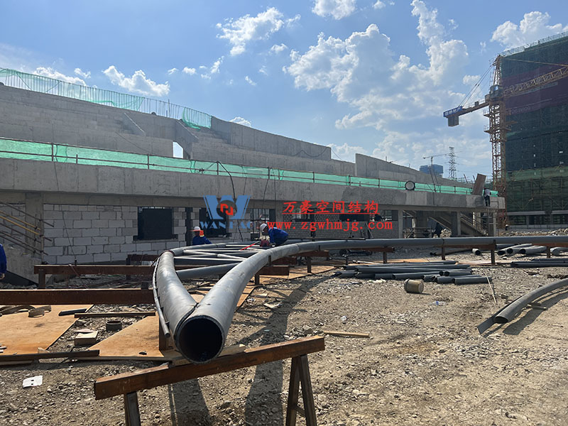 龍泉市體育場鋼膜結構工程完工