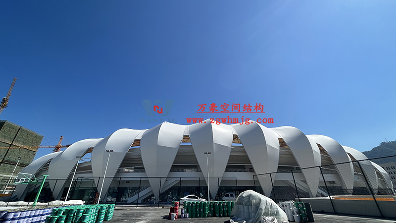 龍泉市體育場鋼膜結構工程完工