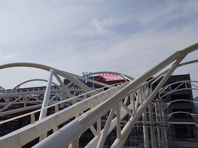 浙江真愛毯業科技有限公司廠房三屋面膜結構工程完工大吉！