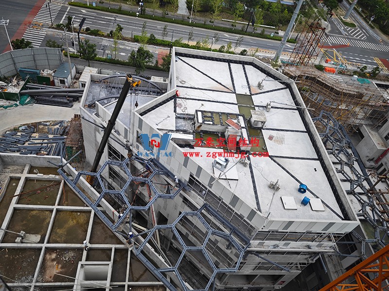 嘉興長安里ETFE氣枕鋼膜結構頂棚工程 嘉興長安里ETFE氣枕鋼膜結構頂棚工程