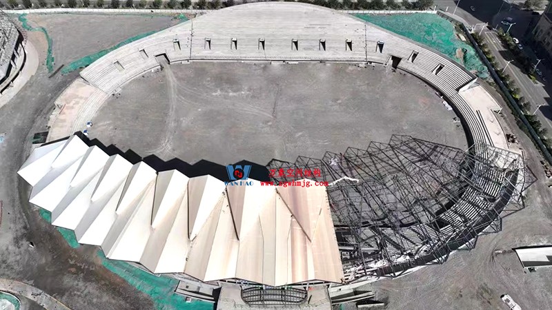 緊抓施工進度|這個體育場PTFE膜結構工程有最新動態~ 緊抓施工進度|這個體育場PTFE膜結構工程有最新動態~