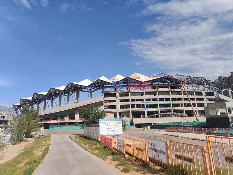 緊抓施工進度|這個體育場PTFE膜結構工程有最新動態~ 緊抓施工進度|這個體育場PTFE膜結構工程有最新動態~