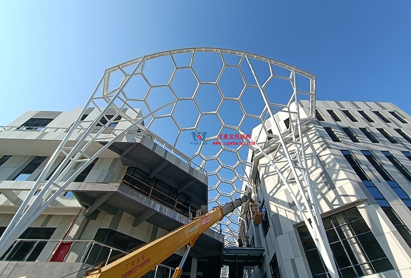 嘉興長安里ETFE氣枕鋼膜結構頂棚工程 嘉興長安里ETFE氣枕鋼膜結構頂棚工程