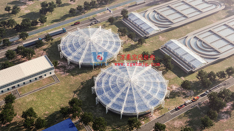 格爾木工業(yè)園ETFE膜結(jié)構(gòu)污水池加蓋工程 格爾木工業(yè)園ETFE膜結(jié)構(gòu)污水池加蓋工程