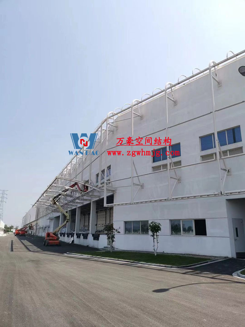 寧波益富樂公司新廠房外立面PTFE網格膜結構工程