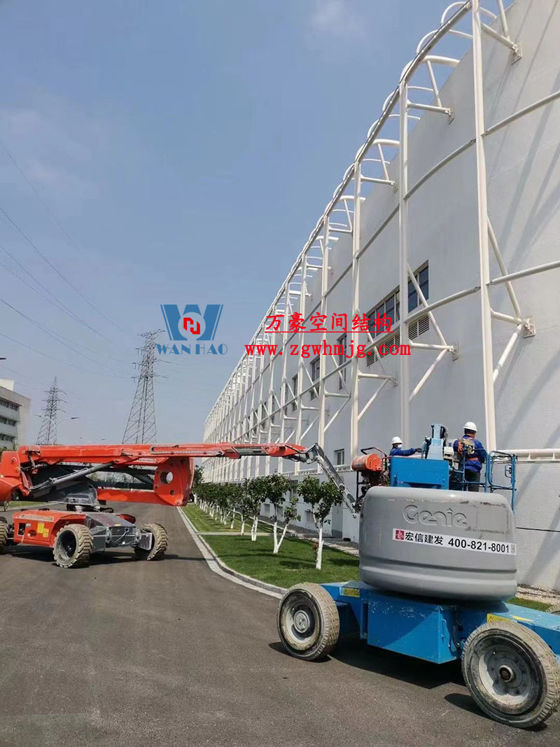 寧波益富樂公司新廠房外立面PTFE網格膜結構工程