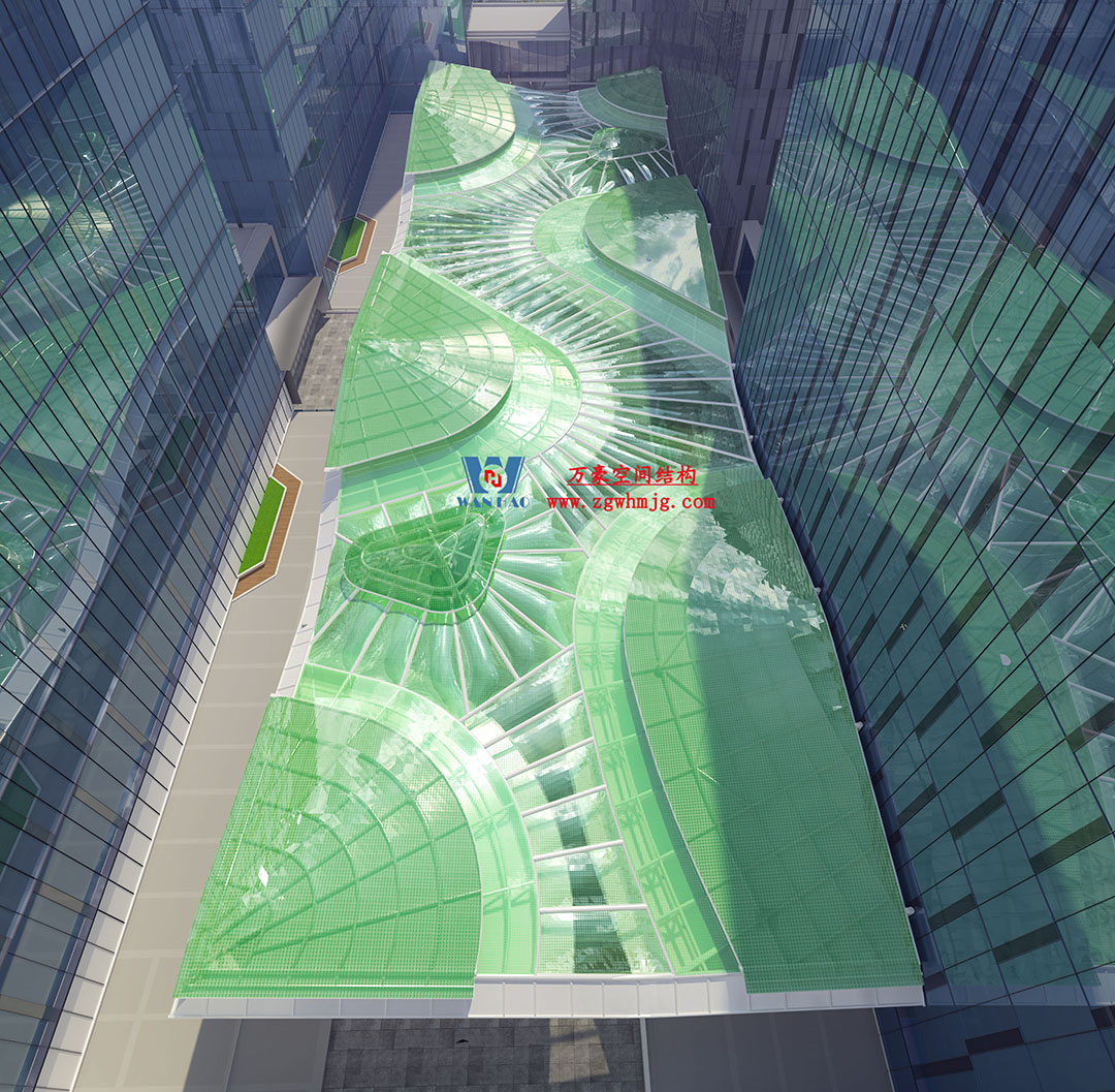 案例欣賞/復雜鋼膜結(jié)構(gòu)建筑/杭州博多森谷ETFE氣枕連廊天幕項目 案例欣賞/復雜鋼膜結(jié)構(gòu)建筑/杭州博多森谷ETFE氣枕連廊天幕項目