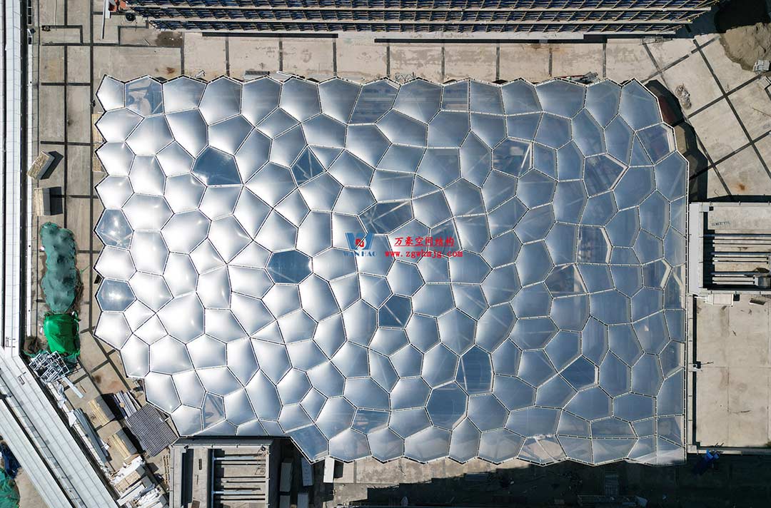 安吉云安里ETFE氣枕商業天幕圓滿完工 安吉云安里ETFE氣枕商業天幕圓滿完工