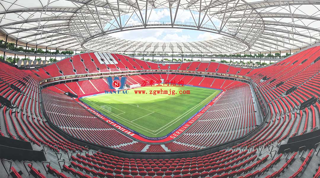 塞爾維亞國家足球場PTFE膜結構項目 塞爾維亞國家足球場PTFE膜結構項目
