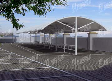 萬豪2019第15標-寧波市望春監獄非機動車膜結構停車棚及辦公區大門道閘工程