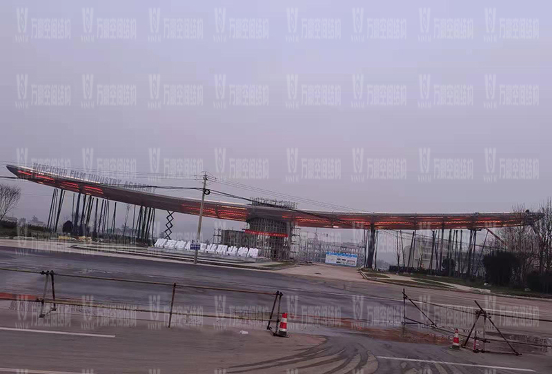 四川南充電影學院景觀膜結構工程接近尾聲