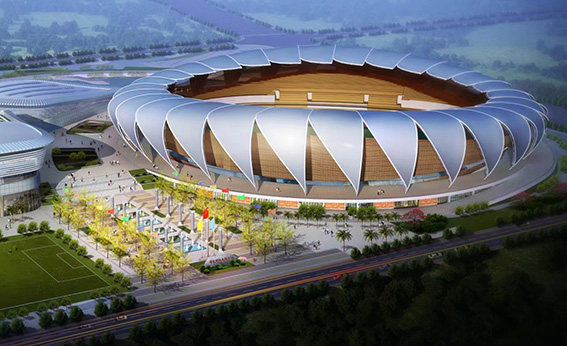 瑞麗國際文體中心建設項目體育場屋面膜結構工程