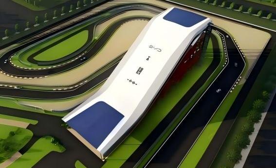 比亞迪紹興嵊州賽車場干拔沙坡觀景平臺PTFE膜結構