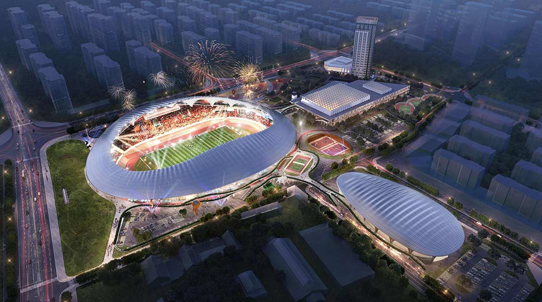 山東蓬萊體育場(chǎng)施工進(jìn)度大揭秘！